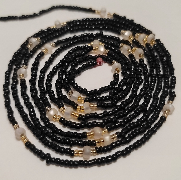 Pure Elegance Waistbeads 51" Czech Glass Beads - Picture 3 of 8